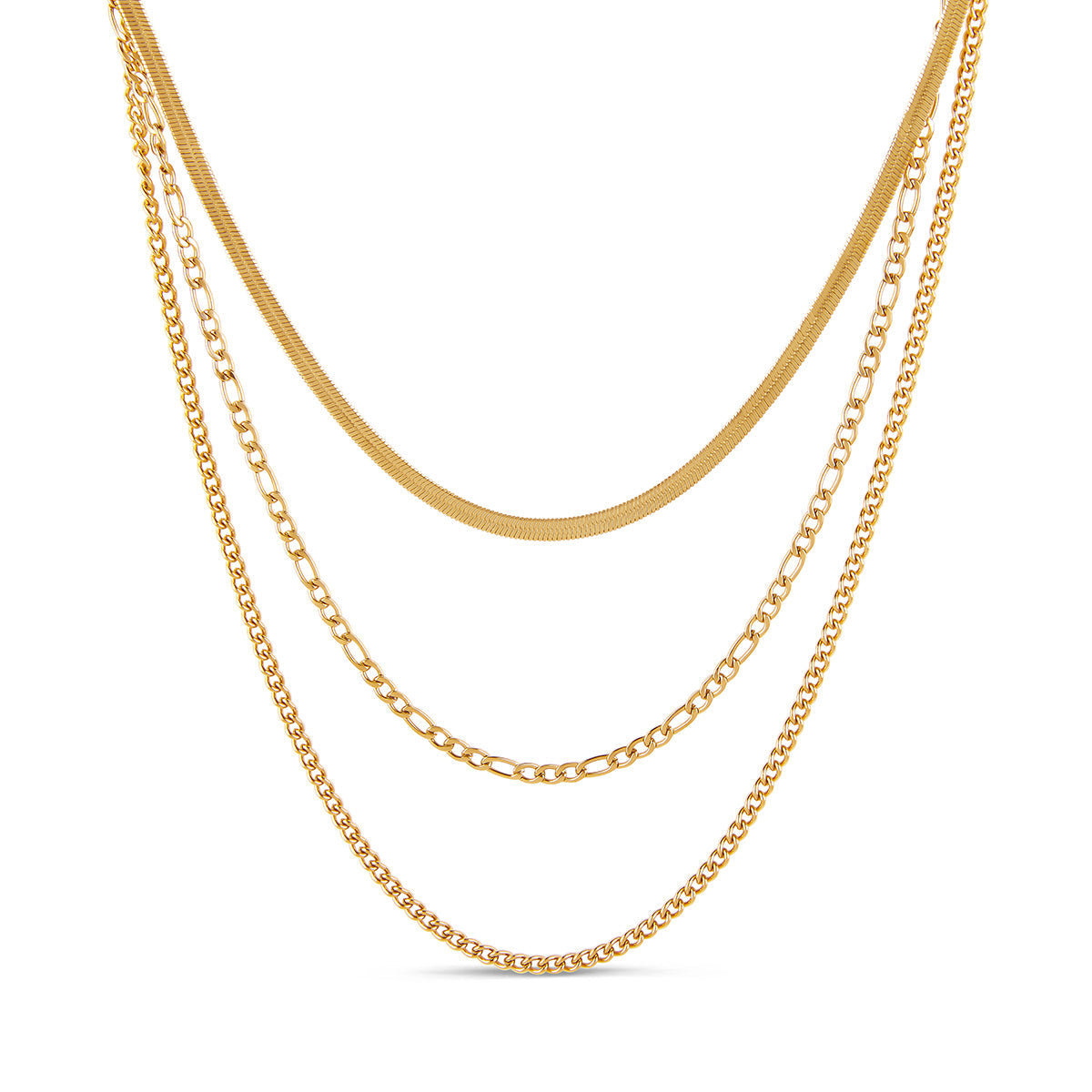 Essential Layered Chain Set - Gold